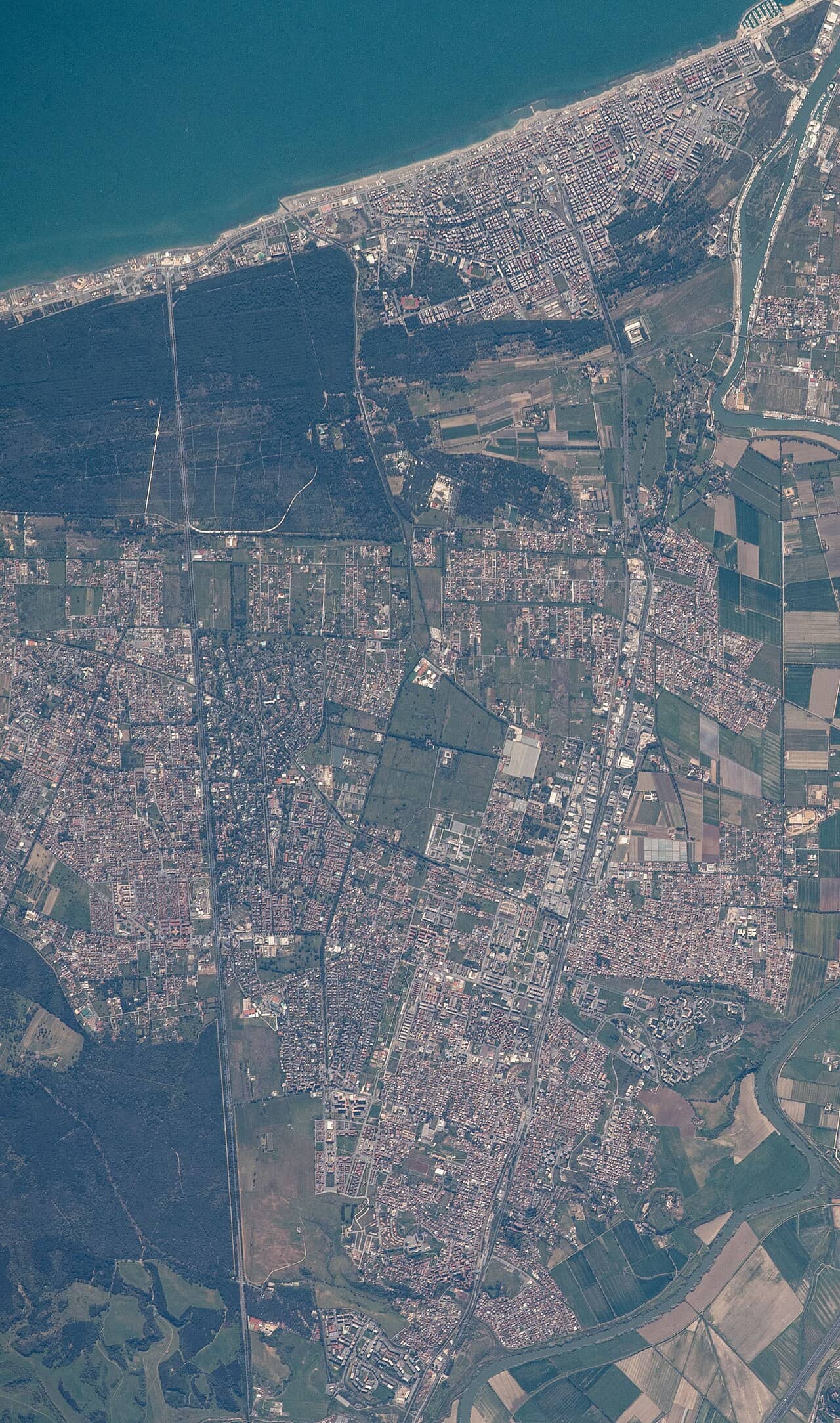 Veduta di Ostia e Castel Fusano
